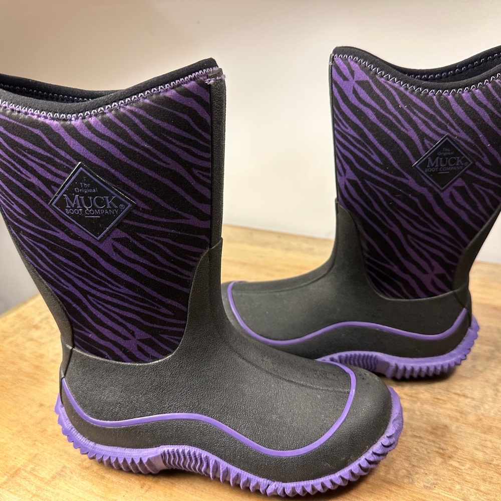 Kids The Original MUCK BOOT Hale insulated boot kids size 1 zebra print